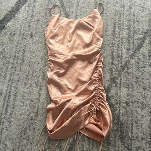 xs pink silk dress